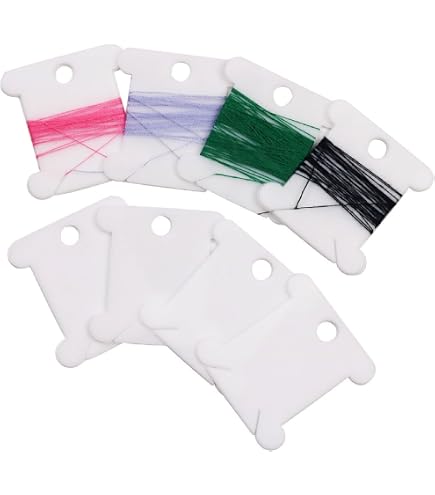 300 Bobines Fil à Broder - Organisateur Plastique - Pour Rangement Fils Couture Point De Croix - Cartes Pratiques