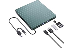 ‎SENKUTA SENKUTA Externes CD DVD Laufwerk USB 3.0 & Type-C, DVD/CD+/-RW Brenner mit USB & SD/TF, External DVD Drive für Alle PC Laptop/Desktop/MacBook, Windows 11/10/8/7/XP/Vista/Linux/MacOS