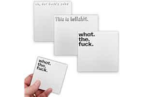 DREAKU Small Sticky Notes, 3PCS Sticky Notes Set, Sticky Notes Novelty Office Supplies, Rude Posted Notes Desk Accessories Christmas Gifts, Funny Gifts for Friends Co-Workers Boss