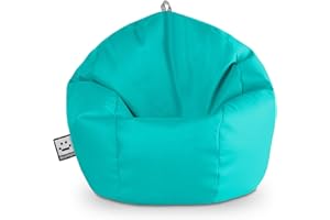 HAPPERS Puff Pelota Polipiel Interior Turquesa