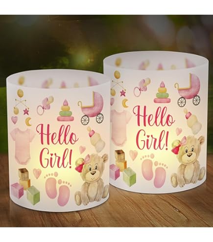and - Set 10 papieren bordjes 'Hello girl!' - Geen thema