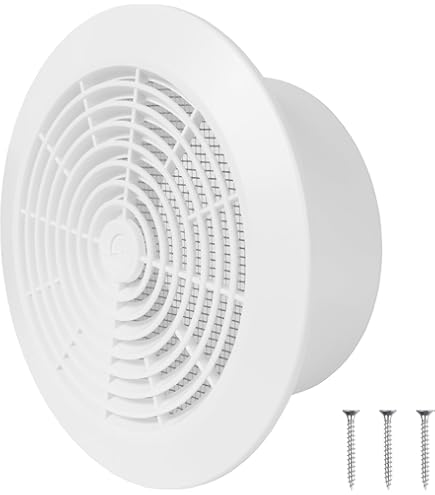 Ronde ventilatieopeningen voor thuisplafond, zwart - plastic