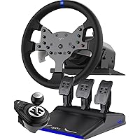 PXN V99 Gaming Lenkrad mit Pedalen und Schalthebel – 3,2 Nm Force-Feedback, 270° & 900°, 11,8-Zoll, 4 Schaltwippen, Tools-App