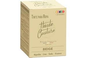 HAUTE COUTURE - Tinte para Ropa y Textil Beige - 350g - Beige - Tinte Textil Todo en uno - Listo Para Teñir Ropa y Tejidos