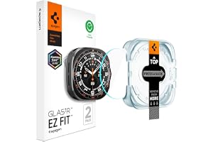 Spigen EZ Fit Schutzfolie [2P] für Samsung Galaxy Watch Ultra 2, 47mm | Gehärtetes Glas, Kristallklar, Hochau…