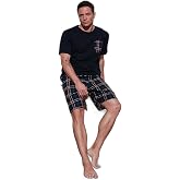 Buratti Kareli Regular Fit Pamuklu Bisiklet Yaka Kısa Kollu Şortlu Pijama Takımı Erkek PİJAMA TAKIMI 6572020