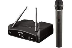 PROEL EIKON WM100M - Radio Microfono Professionale Wireless Sistema VHF a Gelato per canto o Karaoke, Nero