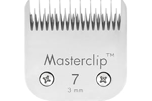 MASTERCLIP Tosaerba per cani lama A5 in acciaio tedesco compatibile con Oster Andis Wahl #7 Skip Dog Clipper Blades