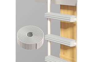 CBDYWVR Almohadillas para escalera de litera, protectores de esquina suaves VC con adhesivo fuerte para escalera de litera para escalones, comodidad de pies, parachoques presellado, 6.5 pies (2 m) (gris)