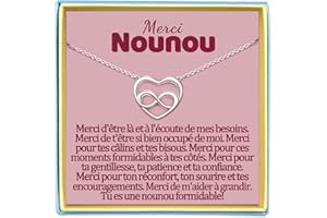 TEMULNEE Belle Fille Collier Maman Cadeau Soeur de Coeur Meilleure Amie Mamie Tata Niece Marraine Demande Filleule Cousine Copine ATSEM AESH Nounou Maitresse Institutrice Maternelle Bijou Idee Original Noel
