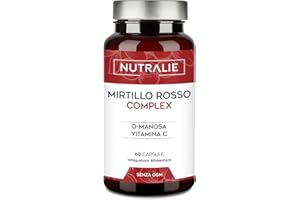 Mirtillo Rosso Americano - Vitamina C, D-Manossio e Ibisco Zenzero - Mirtillo Rosso - Cranberry Complex 60 Capsule Nutralie