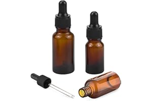 GNAUMORE Glas Tropfflasche,Pipettenflasche,Leere Braunglas-Tropfflasche,Apothekerflasche Braunglas,Braun Leere Glasflasche,für Parfümöle,Aromatherapie,Düfte,Flüssigkeit(10ML/15ML)