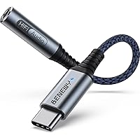BENEWY Adapter för hörlursuttag, USB C till 3,5 mm, USB C till Aux, dongel, kabel, hörlursadapter, ljudadapter för Samsung Ga