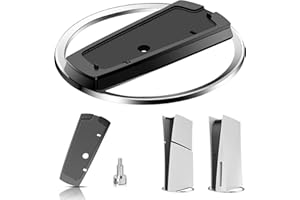 QUEVATI Supporto verticale per console PS5 Slim/PS5 Disc & Digital, supporto di base per accessori PS5, supporto verticale nero per console con cuscinetto antiscivolo e vite