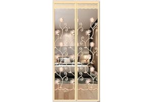 ZJXSNEH Tende Antizanzare Estive Tende Di Garza Ricamate In Pizzo A Doppio Strato Tende Per Tende Lunghe Tende Divisorie Interne Coneflower Giallo 110X220CM