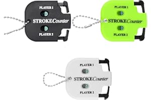 liyun 3 Pcs Golf Stroke Counter, Green Black White, Mini Golf Shot Clicker, Portable Score Keeper with Key Chain, for Outdoor Sport Games Competitions