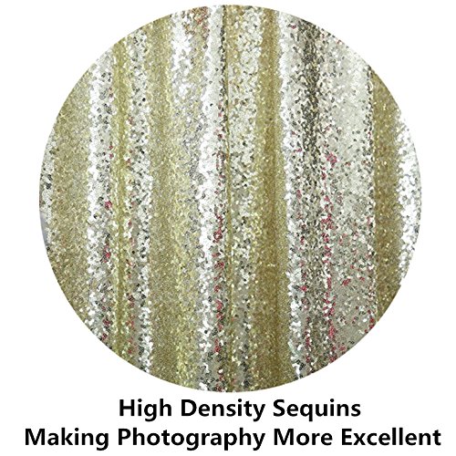 ShinyBeauty Hintergrund Hochzeit Beste Wahl 125x245cm Licht Gold Pailletten Pailletten Foto Hintergrund, Photo Booth Kulisse, Fotografie Hintergrund, DIY Photobooth, Zeremonie Kulisse, eines Tages versandfertig - 5