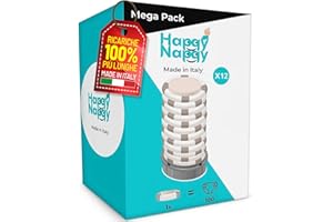 My Happy Nappy-Nachfüllungen, kompatibel mit Tommee Tippee Sangenic Tec, Simplee Sangenic und Twist & Click Super-Nachfüllungen. X12. Effektive 7-lagige EVOH-Anti-Geruchs-Behandlung. Hergestellt in I