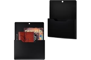 Wisebom Magnetischer Aktenhalter 2 Stücke Magnetischer Papierhalter Dokumentenhalter Bürobedarf Aufbewahrung A4 Papiere Notizbücher Organizer für Schule Büro Zuhause Kühlschrank (Schwarz)