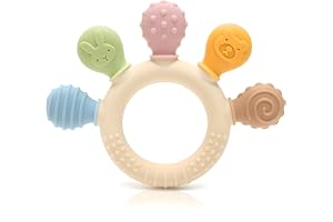 CAJA Bitring baby Bitleksak och babyleksak | Tillverkad av silikon | BPA-fri