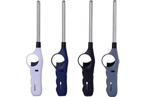 4stk. Stabfeuerzeug Sturmfeuerzeug Feuerzeug Stab-Sturmfeuerzeug "Turbo Power" 26,5 cm lang orange Sturmflamme, Nachfüllbar