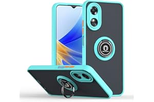 BORYA Funda para OPPO A17/OPPO A17K, Antigolpes Suave Delgada Sedoso Translúcido Mate Silicona Carcasa TPU+PC Bumper Estuche, Magnético Soporte Caso, Cielo Azul