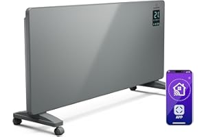 KLARSTEIN Bansin Smart 2500 radiateur électrique - 2500 W, contrôle Intelligent, Mural & sur Pied, Chauffage Rapide, économe, Verrouillage Parental, Protection Contre la surchauffe, IP24