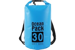 OPAHUTER Borsa Impermeabile Dry Bag Zaino, Sacco Impermeabile Dry Bag 30L Borsa Impermeabile Galleggiante per Kayak/Pesca/Rafting/Nuoto/Campeggio/Snowboard