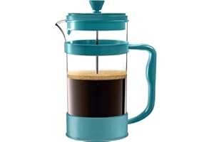 Kichly French Press coffee maker, coffee and tea maker with triple filter, heat resistant glass with steel plunger (Aqua1000 ml)
