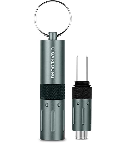 CIGARLOONG Perforatrice à Cigares En Bronze - Double Taille - Argenté 1