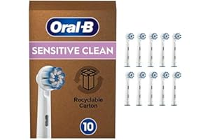 Oral-B Sensitive Clean Brossettes De Rechange (Pack De 10) Pour Brosse À Dents Électrique Format Spécial Boîte Aux Lettres