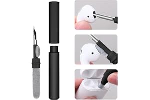 Vicloon Bolígrafo de Limpieza de Auriculares,3 en 1 Limpieza de Auriculares Bluetooth,Cepillo de Limpieza,Electrónica Accesorios de Limpieza de Auriculares