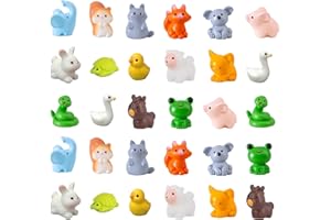 Aikeis 30 piezas de animales de resina, decoración casera, mini lazos para decoración de jardín, micro paisaje (15 estilos)