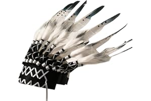 FAMKIT Coiffe amérindienne pour enfants et adultes - Style indien - Accessoire photo de fête, ɻ'ç½, M