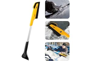 LOCISNEOUTLET Locisne 2in1 Brosse à Neige éponge Pare-Brise + grattoir à Glace, Outil de dissipateur de Glace Givre pour Pare-Brise pour Voiture Camion SUV, avec Sac de Rangement