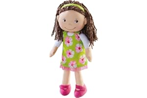 HABA Kuschelpuppe Coco – Weiche Stoffpuppe 30 cm, ideal für Mädchen und Jungen, waschbar und leicht an- und auszuziehen, ab 1,5 Jahren – 1303666001