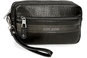 Pepe Jeans Horley Bolso de Mano Negro 24,5x15x6 cms Poliéster