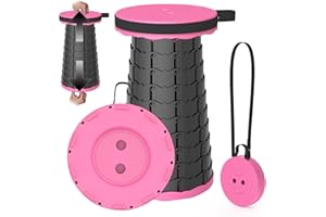 PLOGGING 2025 Taburete Plegable Portátil, Taburete Telescópico Ligero y Duradero para Actividades al Aire Libre como Viajes, Pesca, Senderismo y Camping MAX Cargando 200 kg con Carabinero