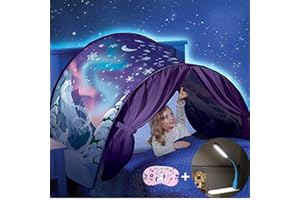 FLAYOR Tente de Lit Enfant Dream Tents - Tente de Rêve Enfants Pop Up Lit Tente Playhouse de Tente Apparaitre Intérieure Enfant Jouer Tentes Cadeaux de Noël pour Garcon Fille (Flocon de Neige)