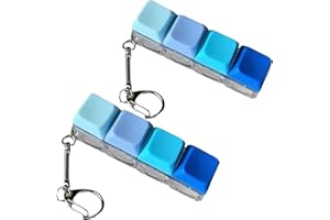 DAJING 2PCS Keyboard Fidget Toy, 4 Keys Decompression Toys, Finger Keyboard Caps, Stress Relief and Focus Enhancer for Adults and Kids