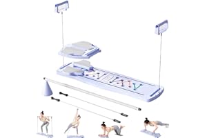 Kensbro 8 in1 mini Reformer Pilates, Reformer Pilates per Casa, Multifunzione Pieghevole Tavola Pilates per Casa, Automatic Rebound