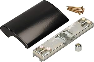 KOTARBAU Maniglia per porta del balcone, in alluminio nero, maniglia per porta del balcone, maniglia per porta del balcone, sicura per fumatori, maniglia universale, Ral 9005