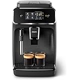 Philips 2200 Series Macchina da Caffè Automatica - Montalatte Classico, Display Touch Intuitivo, Nero Opaco (EP2220/10)