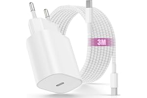 HGTCHGEBD iPad Ladekabel Original und iPad Ladegerät, 25W USBC iPad Netzteil mit 3M USB C Kabel Schnellladekabel für iPad Pro 13"/12.9"/11", Air 5/4 Gen 11"/13", iPad 10/11 Gen, iPhone 17 16 15 Pro Max/15 Plus
