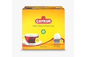 ÇAYKUR Schwarzer Tee in Teebeuteln – Altın Süzən Türkischer Tee, einzeln verpackte Beutel, leuchtend rote Farbe, türkischer los-blatt Geschmack, 100 Teebeutel (200 g)