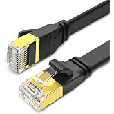 Yauhody 1M Cat 8 Ethernet Cable, Flat Network Cable 40Gbps 2000MHz High Speed Shielded Gigabit RJ45 Lan Cable for PS5, Xbox,
