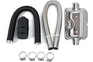 Carkio Tubo de escape para Webasto Eberspacher de 60 cm, acero inoxidable, para calefacción diesel