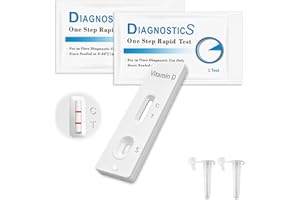 LURELUXE 2 Piezas Pruebas de Vitamina D, kits de prueba rápid, Pruebas en casa, Fácil de Usar, Autotest para la Detección de Niveles de Vitamina D
