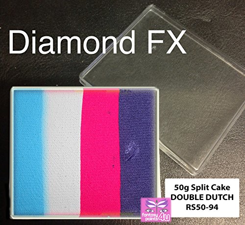 Diamond FX 50g Split Cake Face Paint ~ Double Dutch (RS50-94)