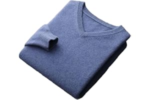 Vogrtcc Suéter De Cachemira con Cuello En V para Hombre Jerséis Jersey De Punto Informal De Negocios